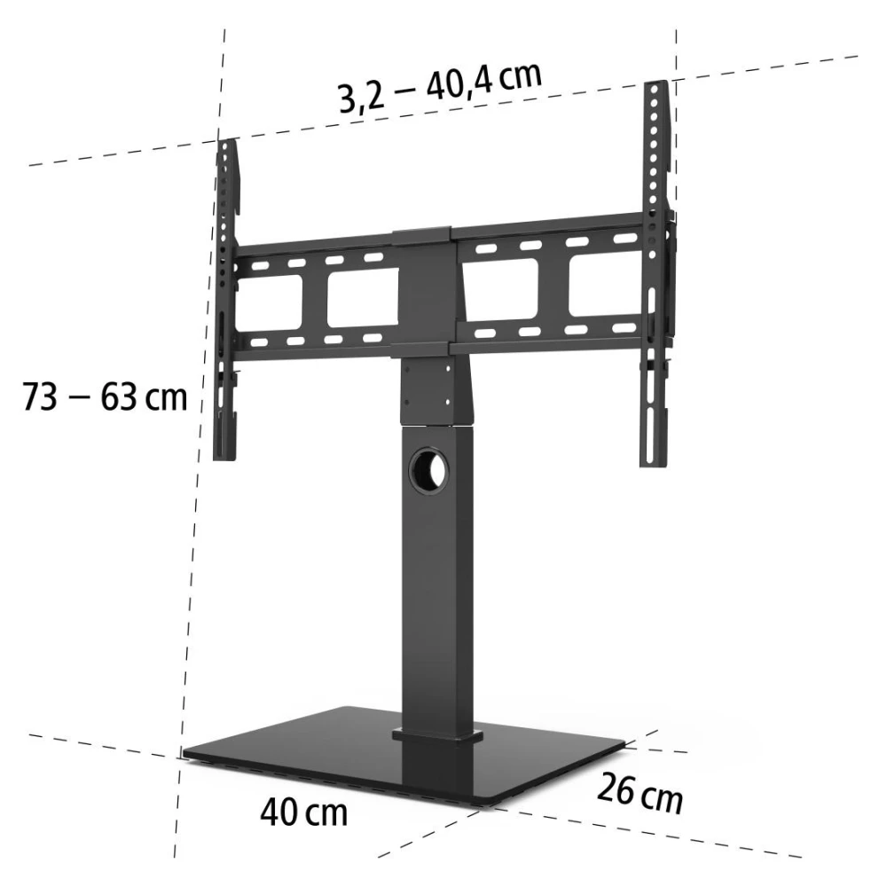 Стойка за TV HAMA, Регулируема, 140 cm (55"), 30 кг, 100 x 400, Черен