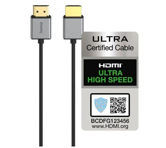 Кабел Hama ултра високоскоростен HDMI, сертифициран, 8K, алуминий, 1,5 м