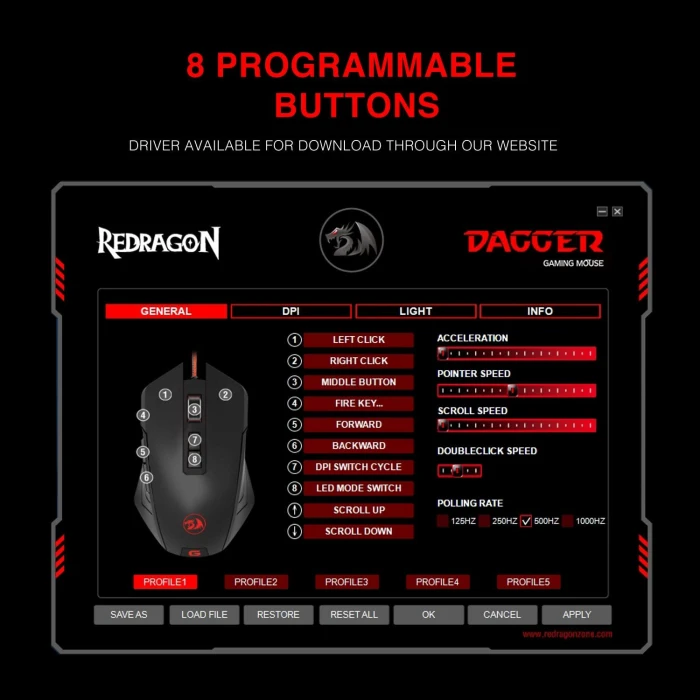 Redragon Dagger 2 M715-1-BK