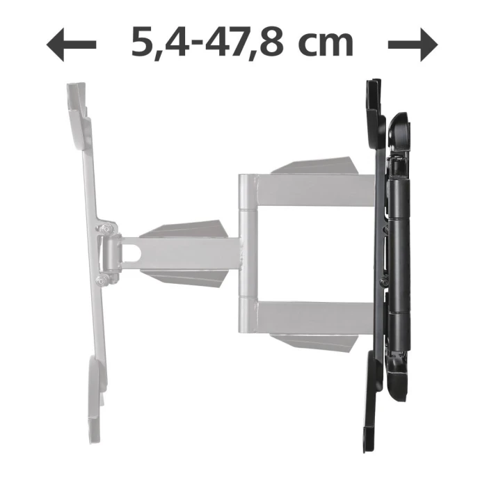 Стенна стойка за TV, Fullmotion ,XL, черна, 191см, 75", до 45кг