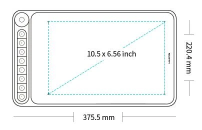 Графичен таблет HUION Inspiroy Dial Q620M, USB-C, Черен