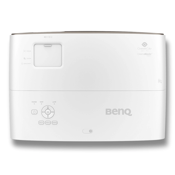 Видеопроектор BenQ W2700, DLP, 4K, 2000ANSI, 30000:1, Rec.709, DCI-P3 (95%), HDR-PRO, CinemaMaster Audio+2, CinemaMaster Video+, Бял