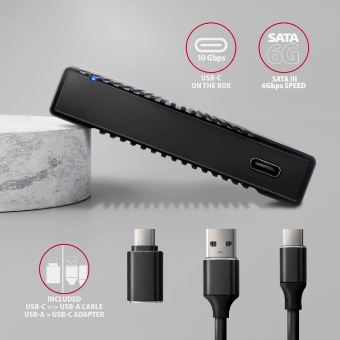 AXAGON EE25-GTR USB-C RIBBED 2.5"
