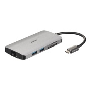 Докинг станция D-LINK DUB-M810, 8-in-1 USB-C, HDMI/Ethernet/Card Reader/Power