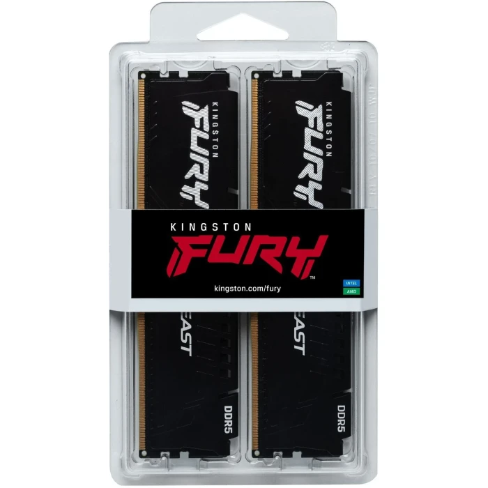 64GB (2x32) DDR5-6000 CL36 Kingston FURY Beast Black