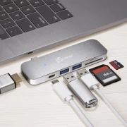 Докинг станция j5create JCD386, USB-C, 1x 4K  HDMI, 1х USB-C, 2xUSB-A, SD micro слот