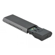 Външна стойка Delock 63263, За M.2 NVMe PCIe или SATA SSD, USB-C 3.2 Gen 2, Инсталация без инструменти