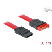 Интерфейсен кабел SATA III Delock 83953, удължителен. 0.30 m, червен