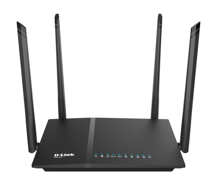 Безжичен рутер D-LINK DIR-825/EE AC1200, 2.4/5 GHz, 300 - 867 Mbps, 10/100/1000