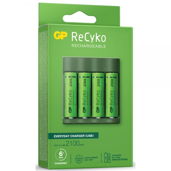 Зарядно у-во GP BATTERIES B421  210AAHCE-EB4+4 AA NiMH 2100mAh