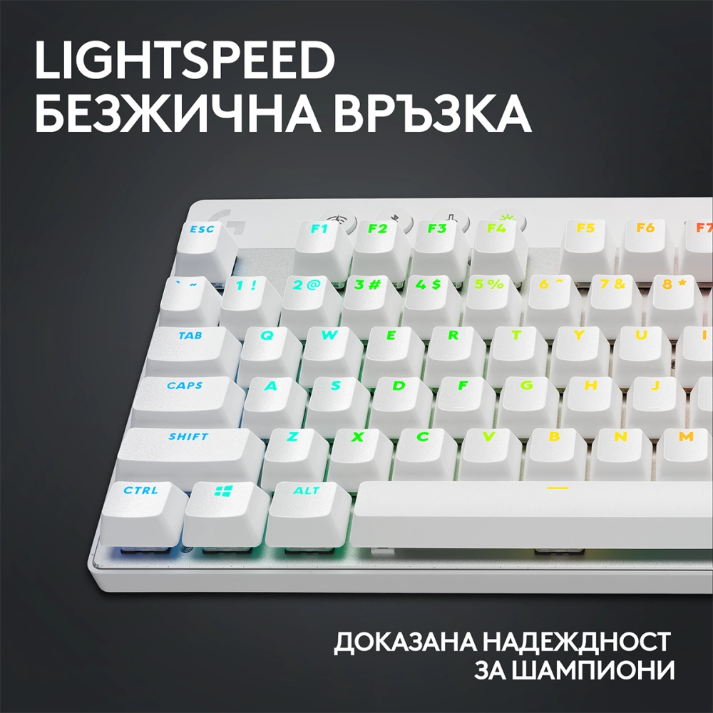 Logitech G Pro X TKL White Lightspeed Tactile Switch
