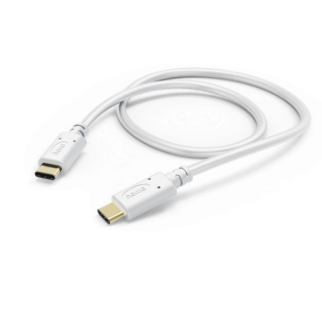 HAMA Кабел за зареждане, USB-C - USB-C, 1,5 м, бял