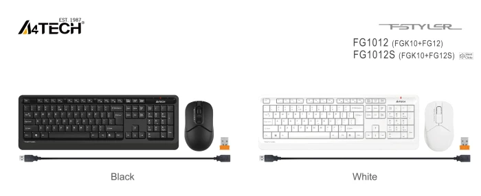 A4TECH Fstyler FG1012 Wireless White
