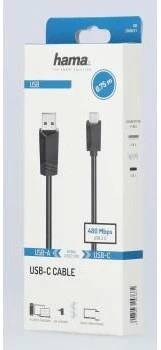 HAMA USB-C > USB-А 2.0 - 0.75m