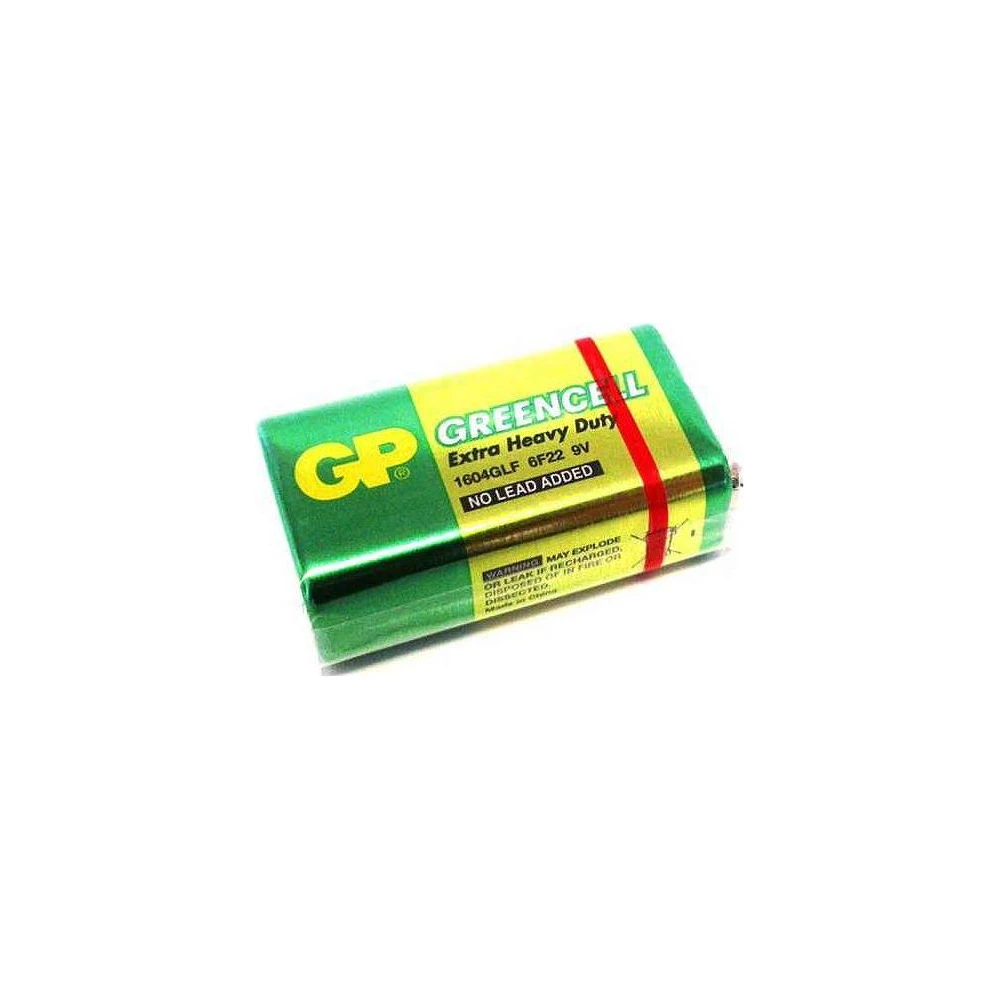 Цинк карбонова батерия GP 6F22 /9V/ Greencell 1604GLF-B 1 бр. shrink