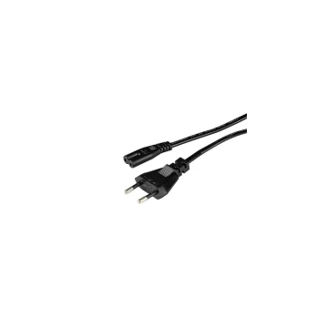 Захранващ кабел HAMA, Euro-plug, 2pin(IEC C7) женско, 1.5м, Черен