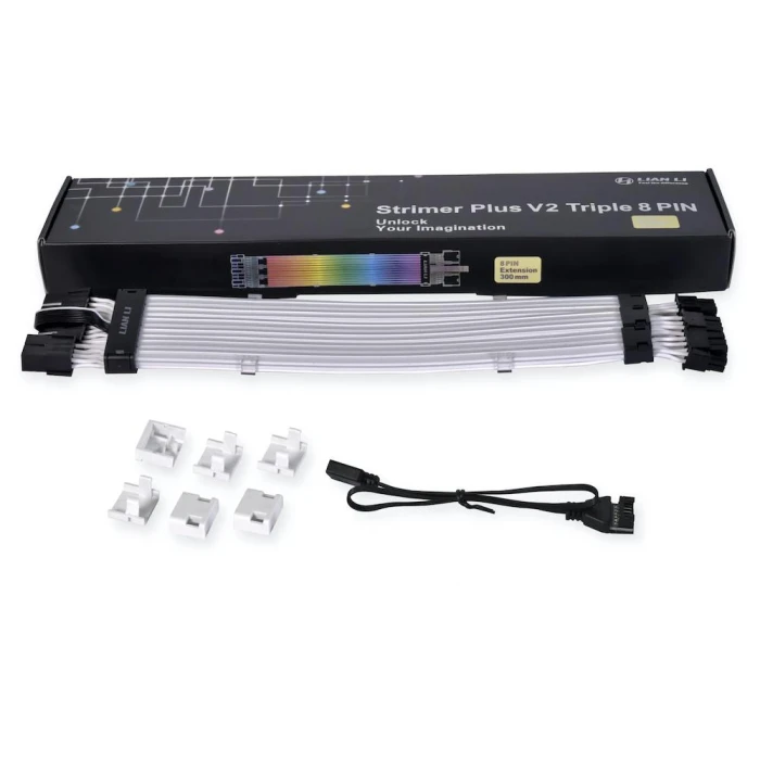 RGB за кабели GPU Lian Li Strimer Plus V2 Triple 8-pin ARGB GPU Extension Cable