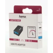 Адаптер HAMA OTG USB-C мъжко-USB 3.2 Gen 1 A женско, 5Gbit/s Черен