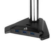 Стойка за монитор за бюро ARCTIC Z1 Pro (Gen 3), Регулируема, до 49", 15 кг, hub USB 2.0, Черен