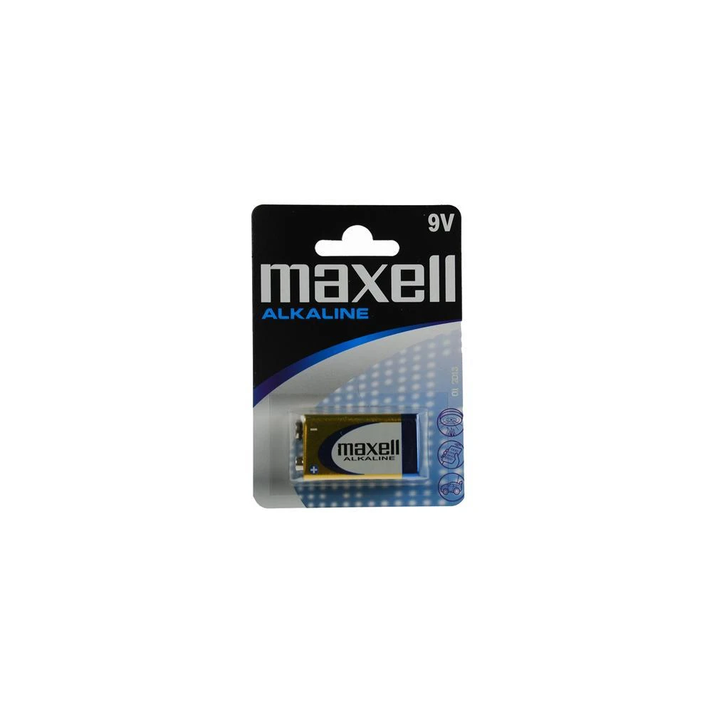 Алкална батерия MAXELL 6LF22 /6LR61/ /9V/ 1 бр., 12 бр/кут.