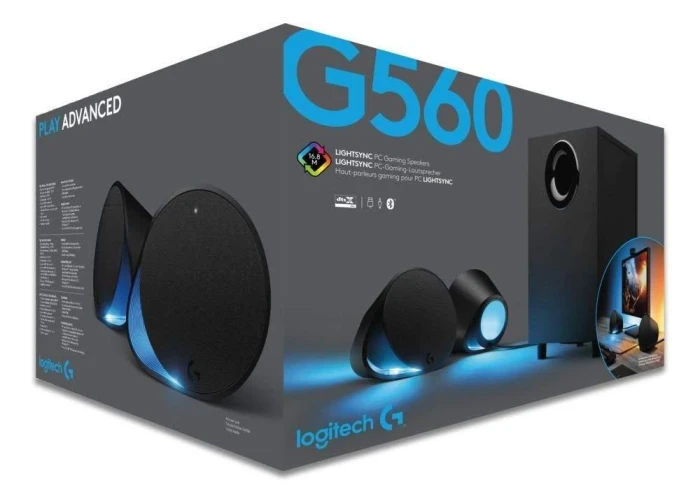 Тонколони Logitech G560 RGB 2.1, 240W, Черен