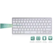 Bluetooth клавиатура Ewent EW3163, за компютри/таблети/смартфони, (Qwerty), Бял