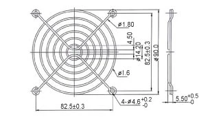 Evercool Решетка за вентилатор Fan Grill Metal - 92mm