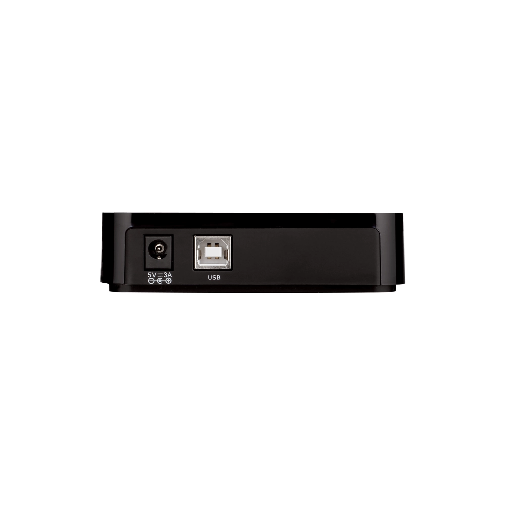 USB хъб D-Link DUB-H7/E със захранване, 7-порта, USB 2.0, Черен