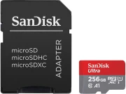 Карта памет SANDISK Ultra microSDHC, 256GB, A1, UHS-I, U1, Class 10, 120MB/s, Адаптер