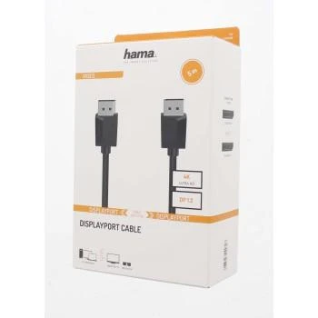 Кабел HAMA 200698, DisplayPort мъжко - DisplayPort мъжко, 5 м, 4K, Черен