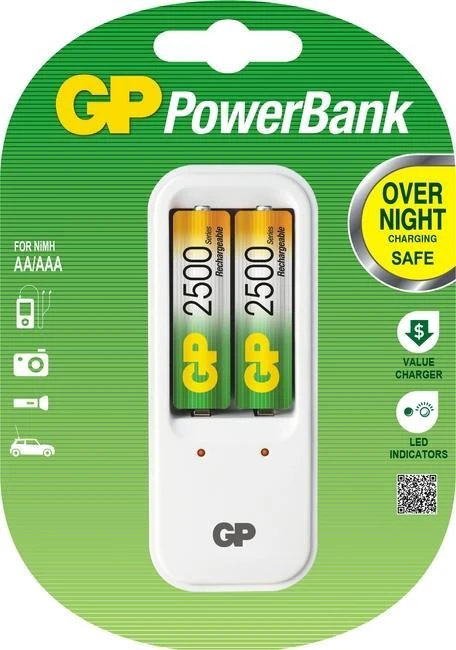 Зарядно у-во GP ,PB410GS250+2 AA NiMH 2500mAh