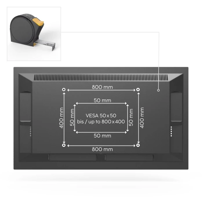 Стенна стойка за TV, HAMA Tilt, 165 см, 75", до 60кг