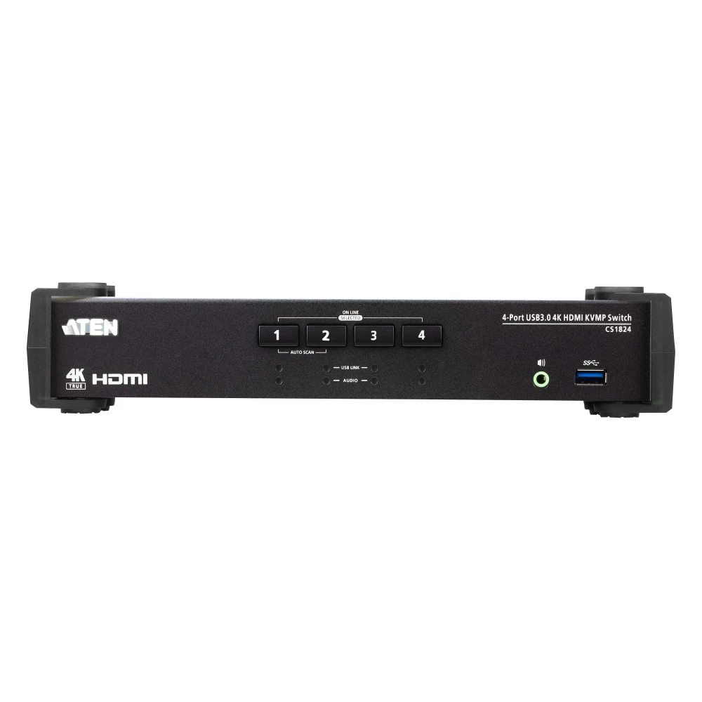KVMP превключвател ATEN CS1824, 4-портов, 4K, USB 3.0, HDMI Audio