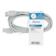 Удължителен кабел HAMA 200906 USB-A женско - USB-A мъжко, 3 м, Стандарт