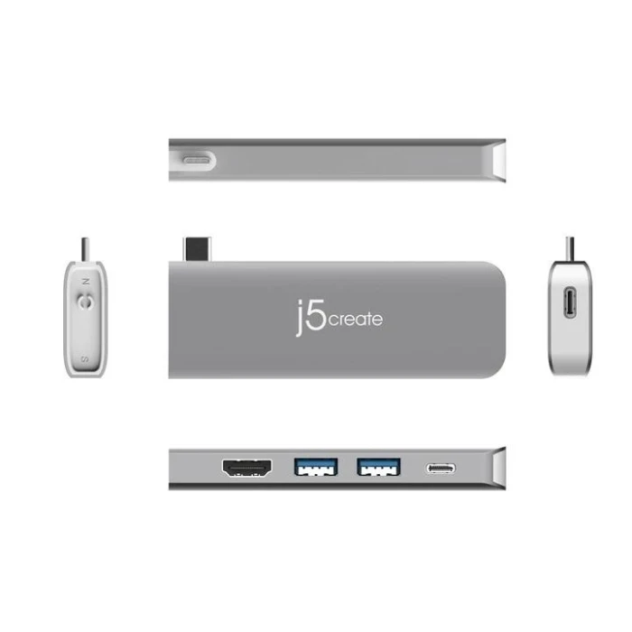 Докинг станция j5create JCD389, 11 в 1, за MacBook, MacBook Pro, MacBook Air, Сребрист