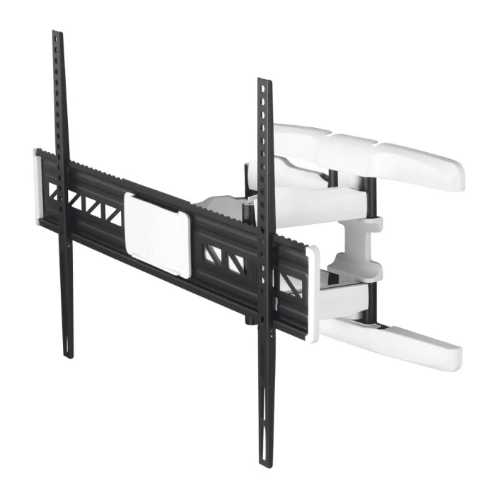 Стенна стойка за TV HAMA, Регулируема, 46"-90", до 75 кг, Черен/Бял