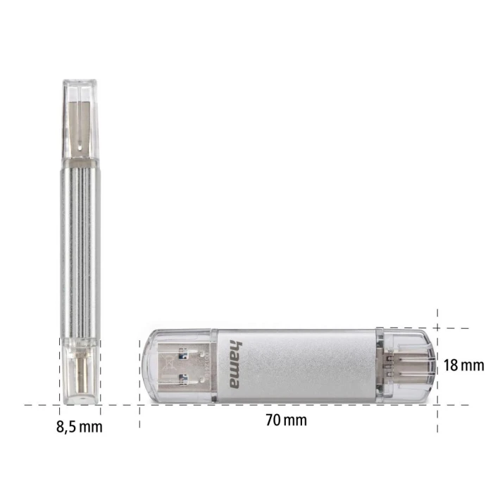 HAMA C-Laeta USB-C Silver 256GB