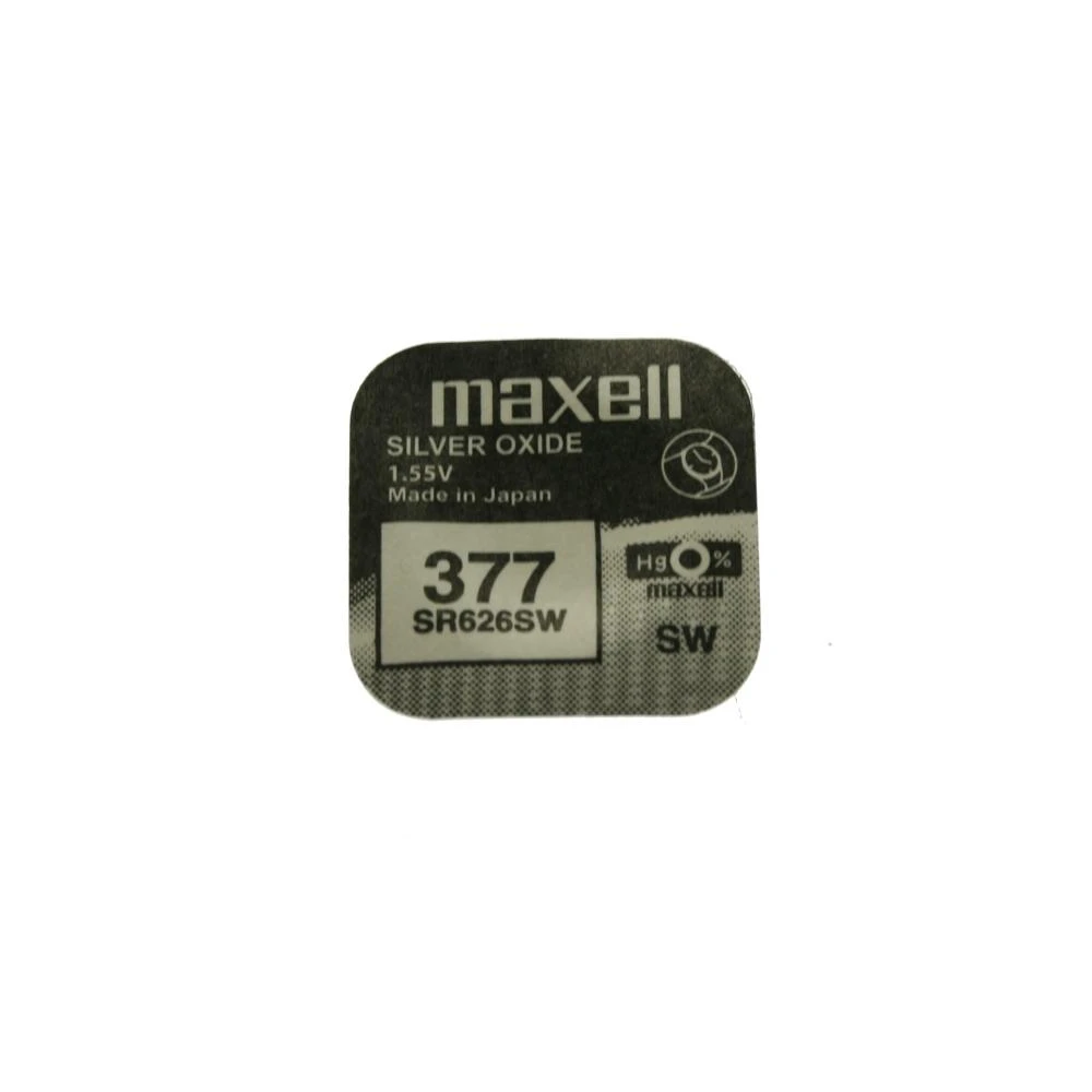 Бутонна батерия сребърна MAXELL SR-626 SW /AG4/377/ 1.55V