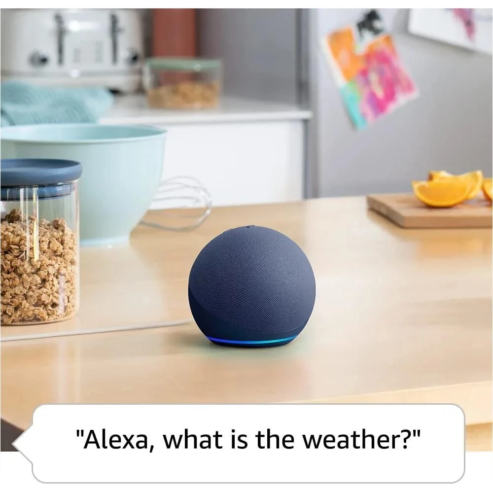 Преносима смарт тонколона Amazon Echo Dot 5, Гласов асистент, Alexa, Тъмносин