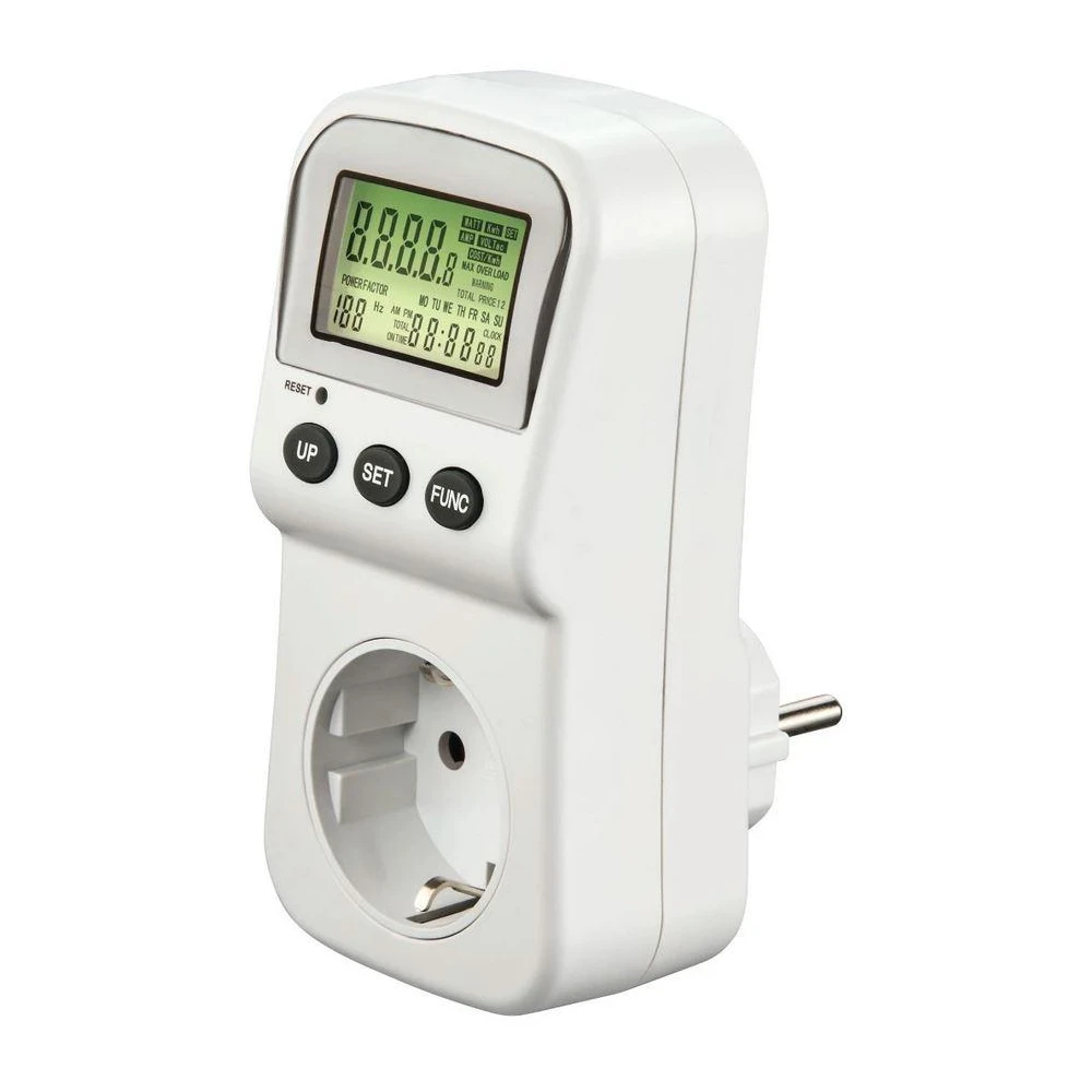Hama Уред за измерване на напрежение, разхода на ток и консумирана мощност  Digital  Бял
