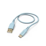 HAMA Силиконов кабел за зареждане "Flexible" USB-A - USB-C, 1.5 m, Син