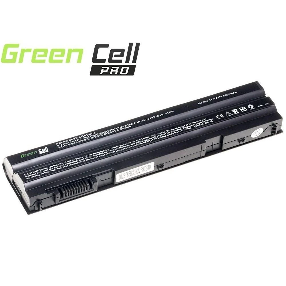 Батерия  за лаптоп GREEN CELL, Dell Latitude E6420 E6520 E5420, 11.1V, 5200mAh