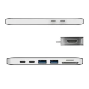 Докинг станция j5 create JCD382, за MacBook Pro, USB-C, Сребрист