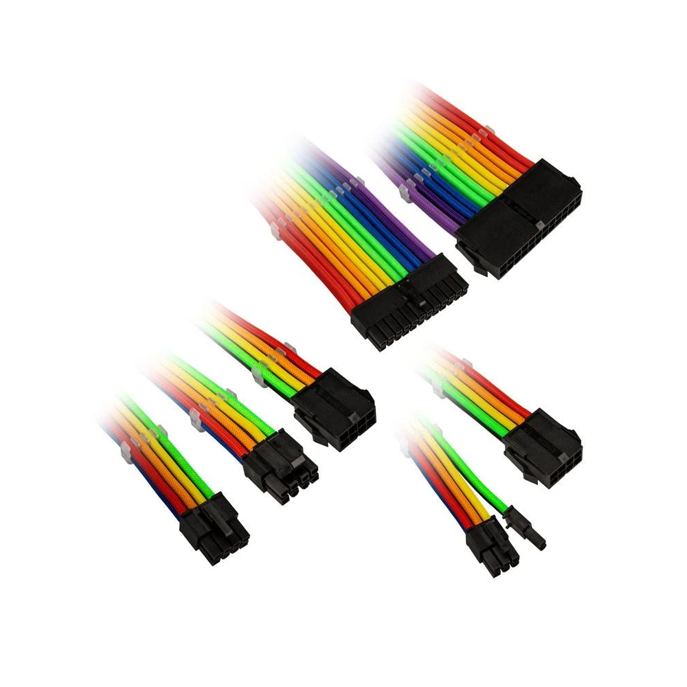 Комплект оплетени кабели Kolink Core, Rainbow