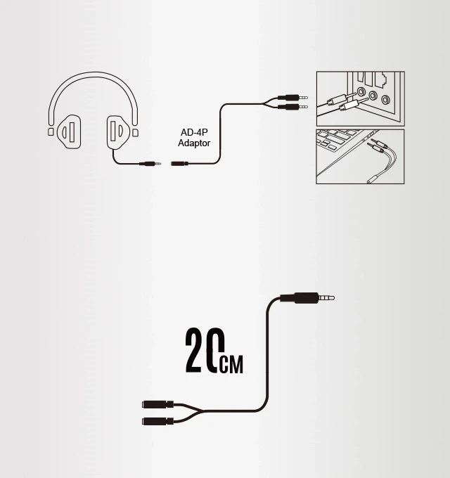 A4Tech 3.5mm 4-pin > 2 х 3.5mm 3-pin