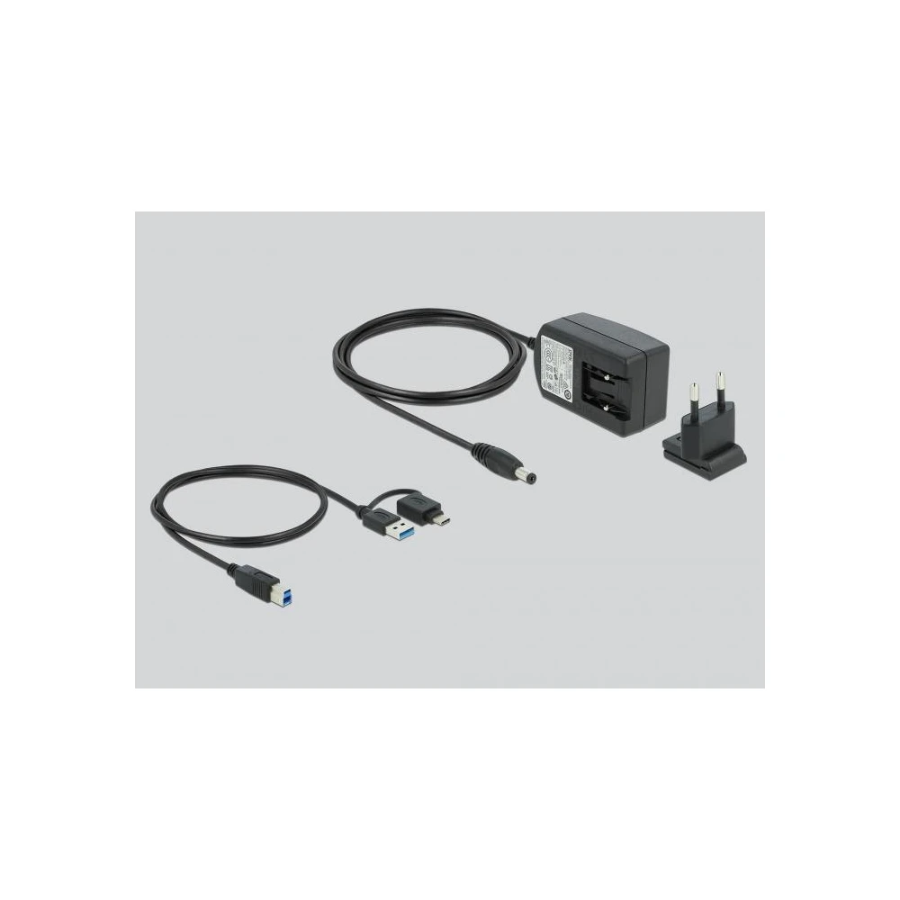 Докинг станция Delock За MacBook, HDMI Full-HD, USB 3.2, LAN, Audio, Черен/Бял