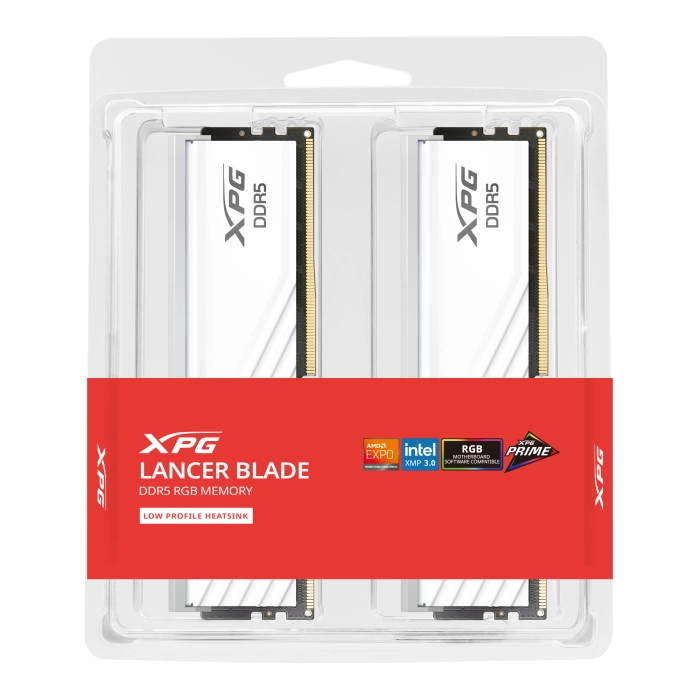 ADATA LANCER BLADE WHITE RGB 32GB (2x16GB) DDR5 6000MHz CL30