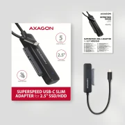 AXAGON ADSA-FP2C USB-C 5Gbps SLIM adapter for 2.5" SSD/HDD