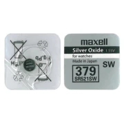 Бутонна батерия сребърна MAXELL SR-521 SW /AG0/379/ 1.55V