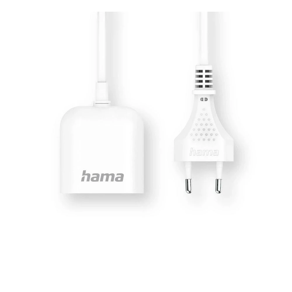 Hama USB захранване/разклонител с 1,9 м дълъг кабел, 2,4 A, 2x USB-A, бяло